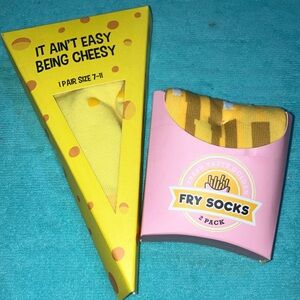 Fry Socks 2 Pack - Yellow and Pink